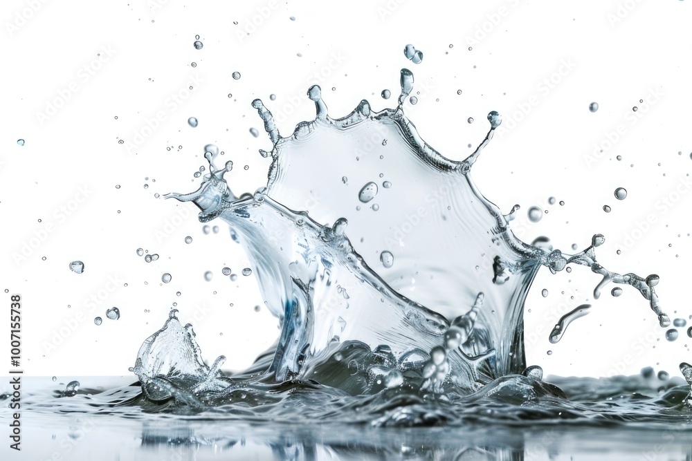 A close-up shot of a water splash on the surface of a body of water A close-up shot of a water splash on the surface of a body of water