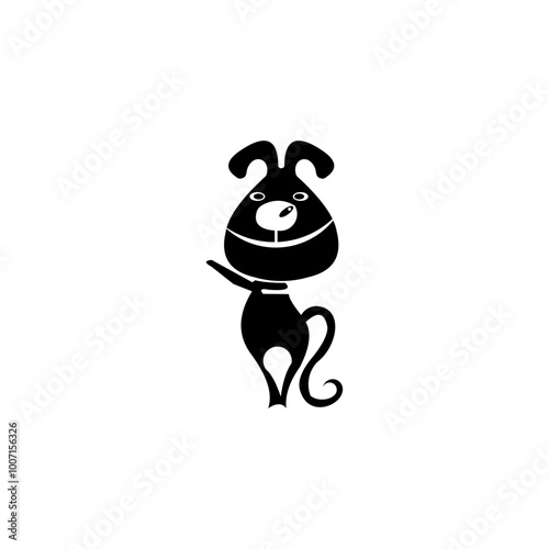  dog, illustration, cartoon, animal, vector, character, happy, cute, pet, dance, fun, funny, puppy, isolated