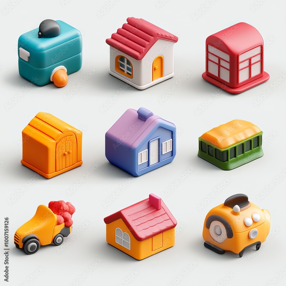 home 3D icons isolated background home 3D icons isolated background