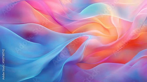 Abstract Flowing Colors in Soft Pastel Hues