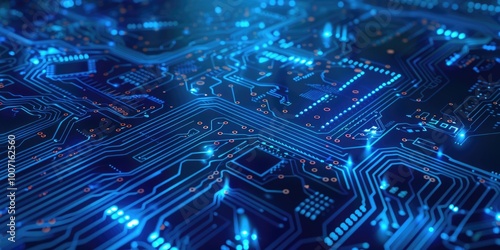 A detailed view of computer circuitry components