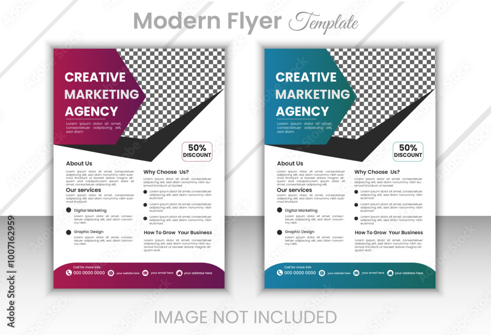A professional corporate flyer template design