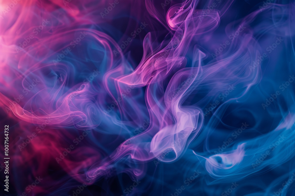 A colorful smokey background with purple and blue hues A colorful smokey background with purple and blue hues