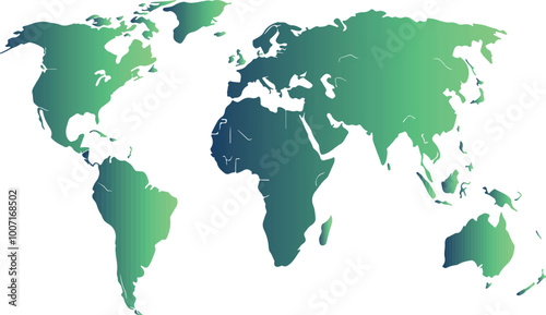 Silhouette World Map High-Quality Vector Design for Global Projects
