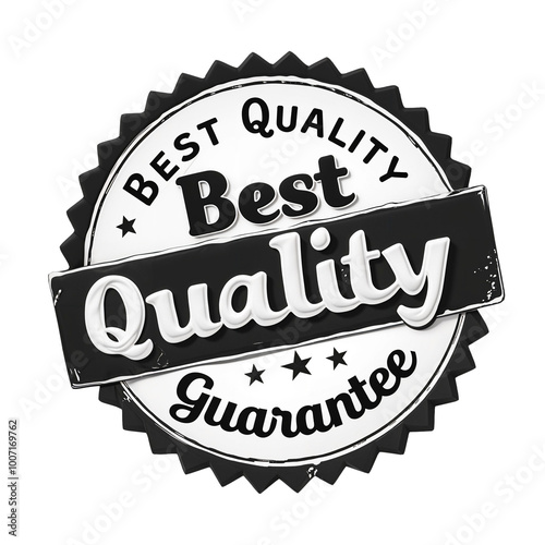 3D png best quality guarantee label seal stamp on transparent background