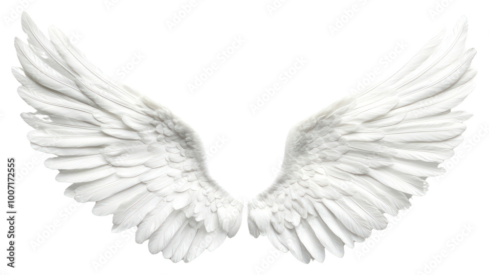 Obraz premium PNG Elegant white angel wings design