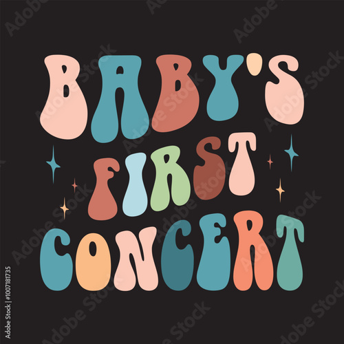 retro Baby's First Concert vintage design