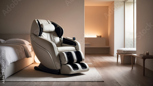 Modern massage leather chair with bedroom photo