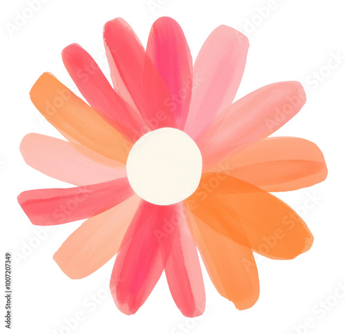 PNG Cute flower petal daisy plant.