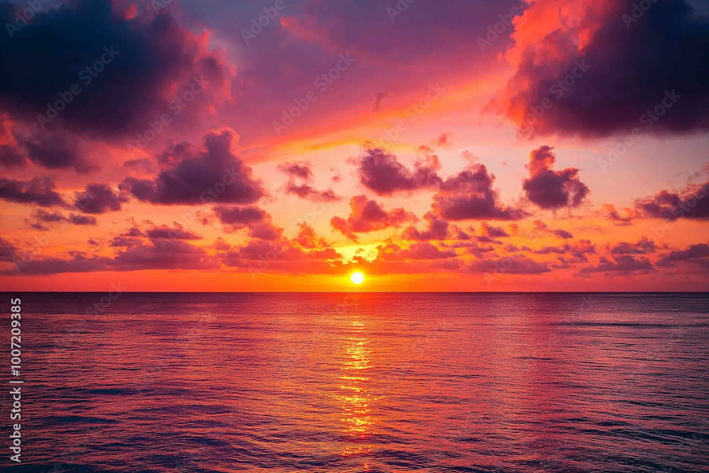 Serene sunset over calm ocean with pastel skies for nature, travel, or landscape concepts focused on beauty, tranquility, and peaceful seascapes Serene sunset over calm ocean with pastel skies for nature, travel, or landscape concepts focused on beauty, tranquility, and peaceful seascapes