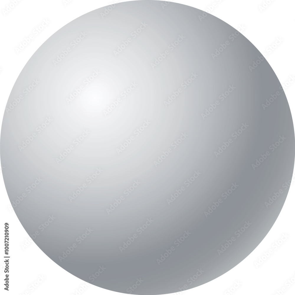 White ball mockup with realistic shadow. Blank sphere