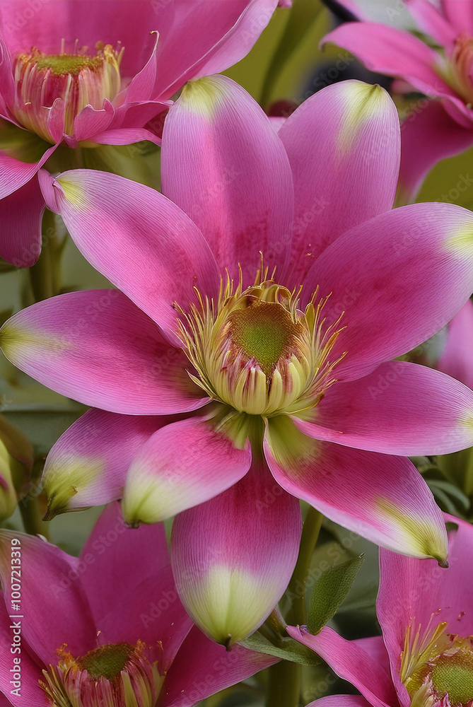 close up of pink dahlia flower