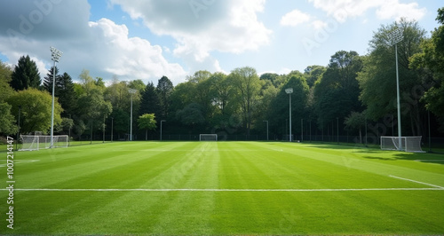 football field and grass