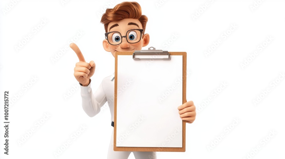 Teacher pointing to a lesson plan on a clipboard, isolated on a white background, ideal for educational themes and concepts. Teacher pointing to a lesson plan on a clipboard, isolated on a white background, ideal for educational themes and concepts.