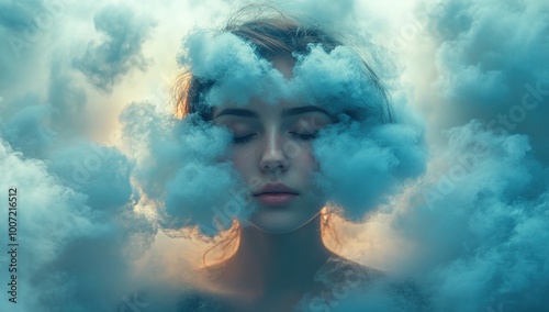 Woman in Clouds