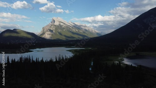 lake and mountains