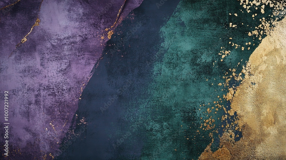 Abstract Colorful Texture with Golden Accents Abstract Colorful Texture with Golden Accents