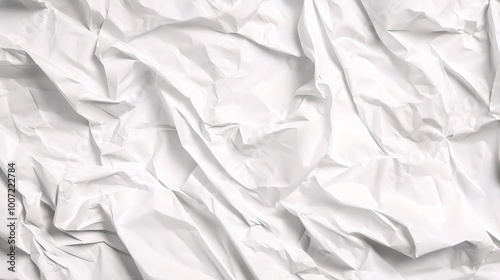 Crumpled White Paper Texture Background photo