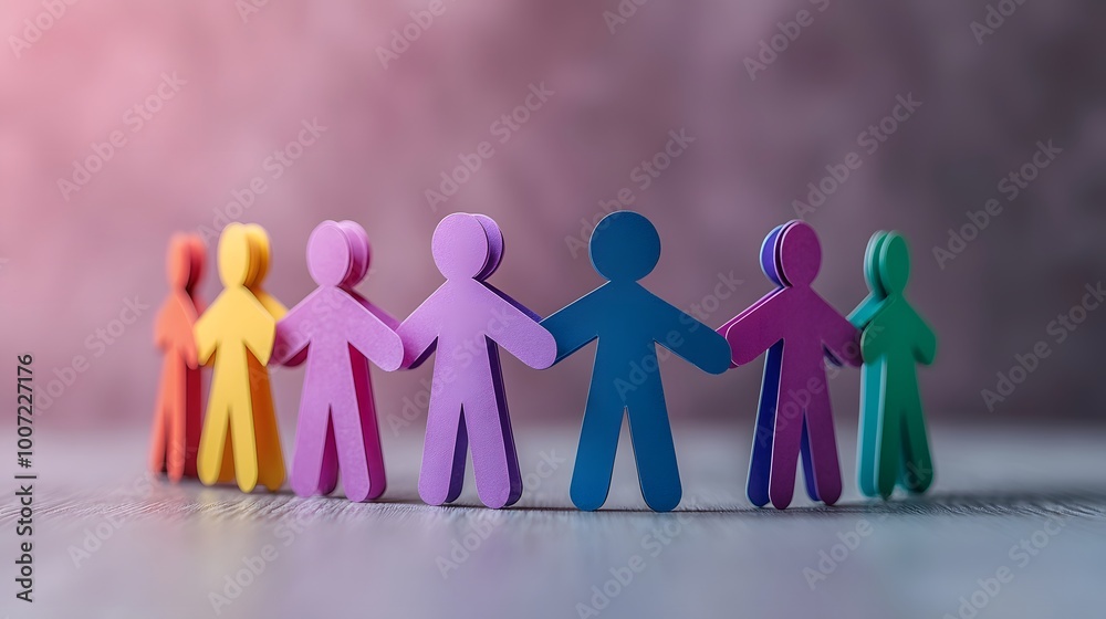 Colorful People Holding Hands. Colorful People Holding Hands.
