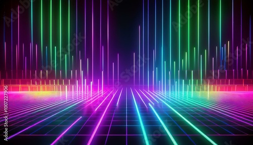 Abstract neon lights background