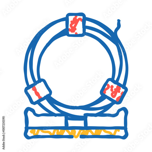 wire steel production doodle icon sketch vector. wire steel production sign. isolated symbol illustration