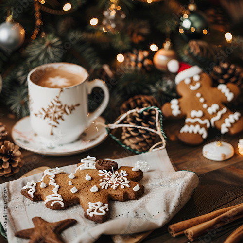 christmas cookies and coffee