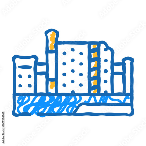 concentrator steel production doodle icon sketch vector. concentrator steel production sign. isolated symbol illustration