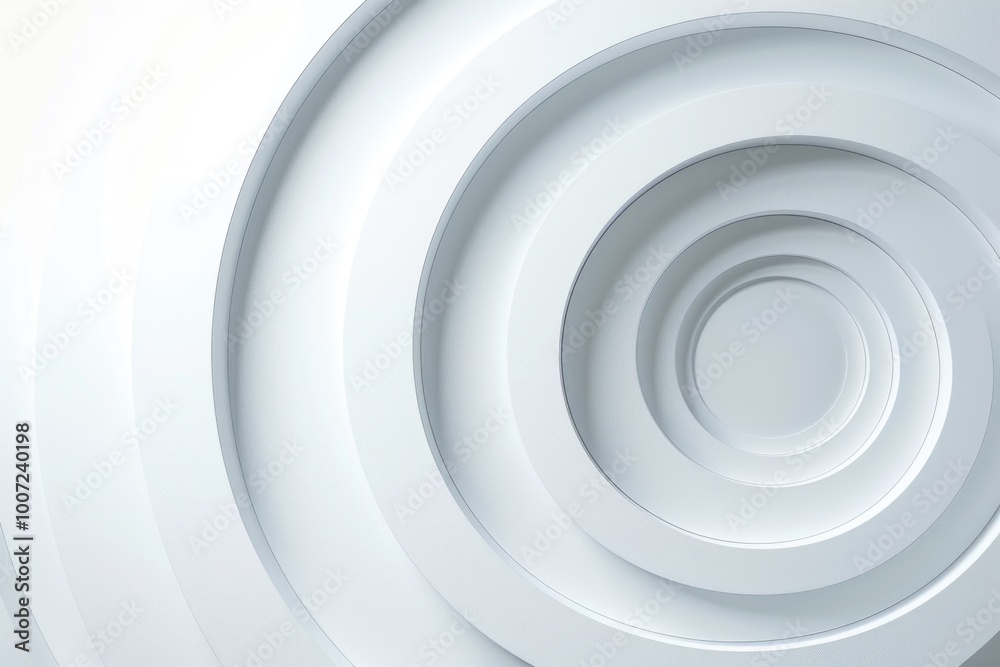 A white circular object on a white background, suitable for use in abstract designs or minimalist compositions A white circular object on a white background, suitable for use in abstract designs or minimalist compositions