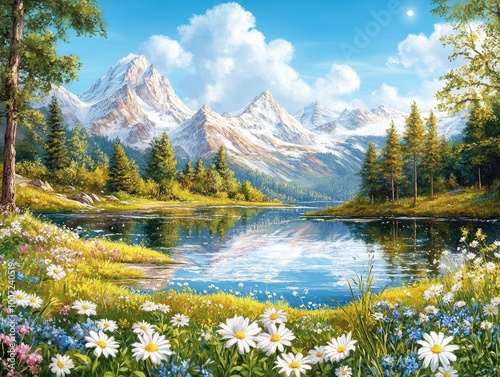 lake in the mountains