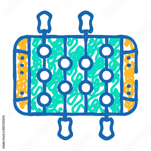 table soccer board doodle icon sketch vector. table soccer board sign. isolated symbol illustration