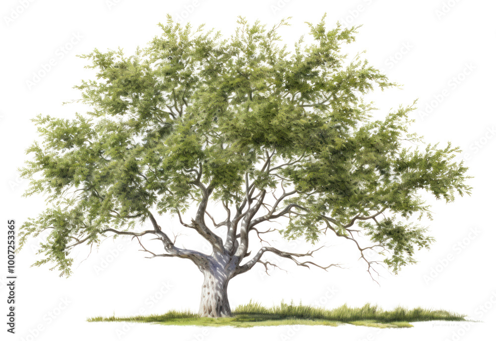 Fototapeta premium PNG Salix caprea tree plant white background tranquility.