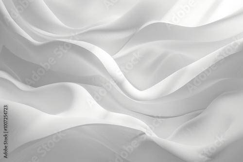 A simple white background with smooth folds, great for graphic design and photography projects