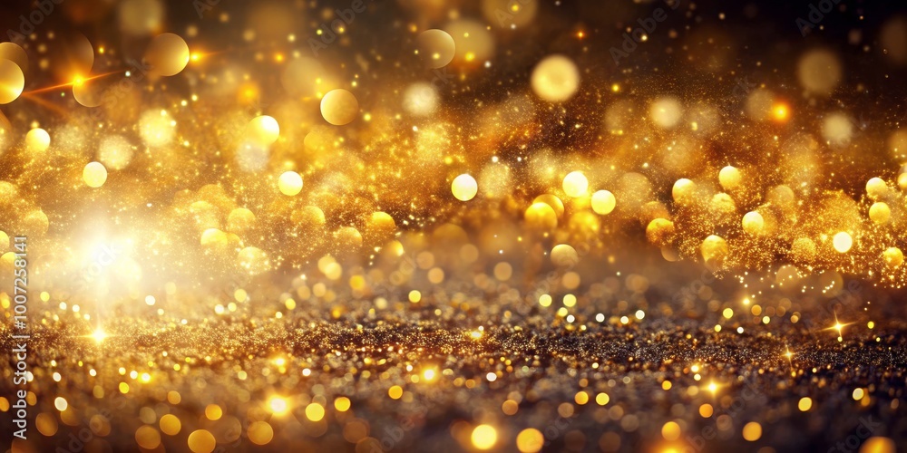 Golden Glitter Background with Bokeh Lights, sparkle, glitter, bokeh, background Golden Glitter Background with Bokeh Lights, sparkle, glitter, bokeh, background
