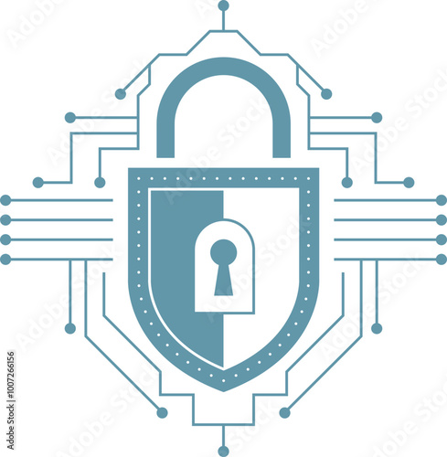 Cybersecurity lock icon representing digital data protection, network security, encryption technology, safeguarding sensitive information, preventing cyber threats, ensuring privacy, secure online com