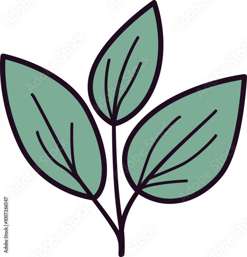 Sprout with leaf vector icon. Plant symbol of nature and environment.
