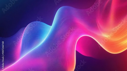 Abstract Neon Wave