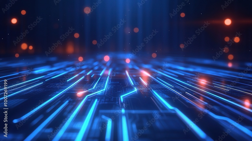 Futuristic Abstract Background with Glowing Lines Futuristic Abstract Background with Glowing Lines