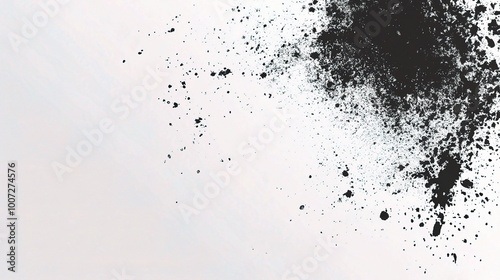 Abstract Black Flower Splash on Light Background photo