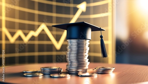 Technology and futuristic business, invest your money in the right place, save your money