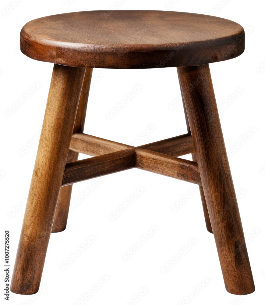 PNG Wooden round stool chair furniture wood white background. PNG Wooden round stool chair furniture wood white background.