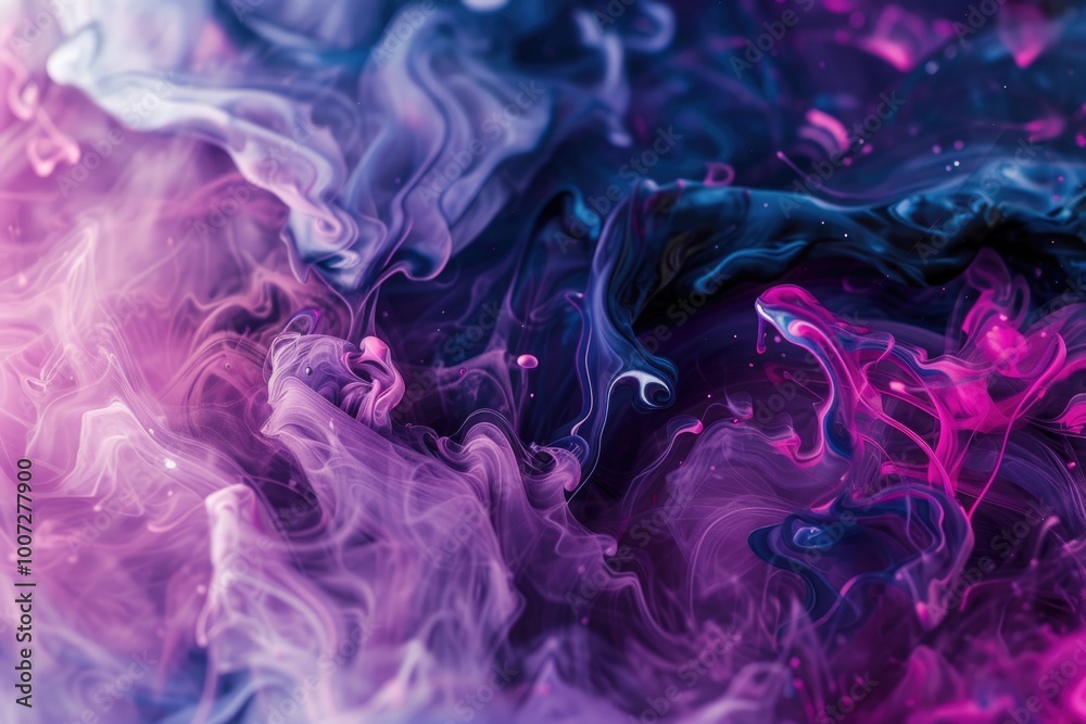 Beautiful abstraction of liquid paints in slow blending flow mixing together gently Beautiful abstraction of liquid paints in slow blending flow mixing together gently