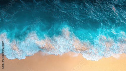 Blue Sea and Sandy Coastline Banner