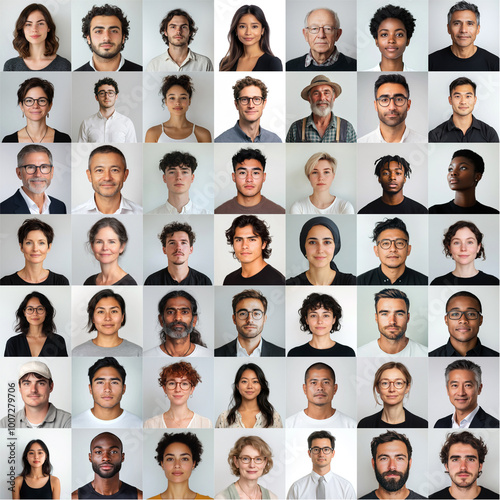 Diverse Face Headshot Portraits