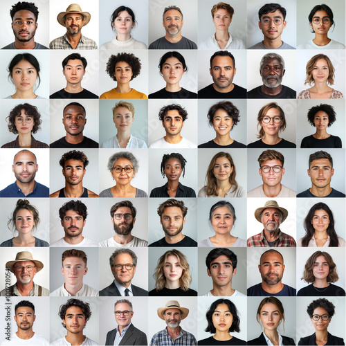 Diverse Face Headshot Portraits