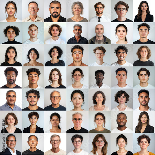 Diverse Face Headshot Portraits