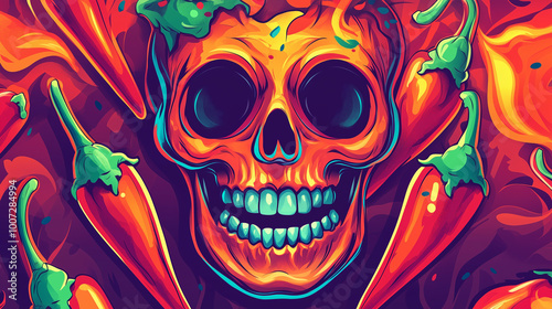 abstract skull background