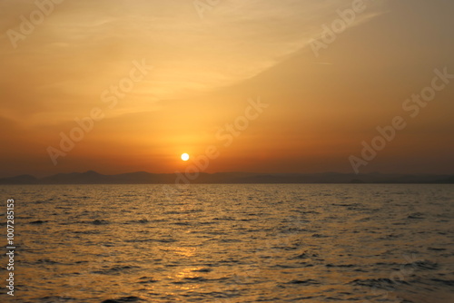 sunset over the sea
