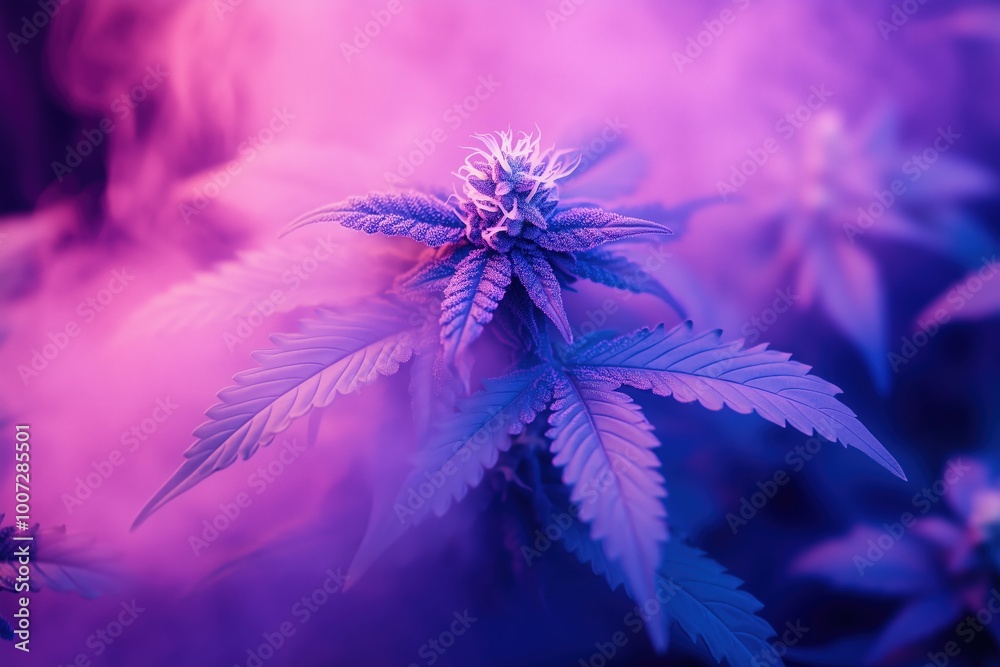 Exploring the rich and sweet purple haze flavor of vibrant cannabis under enchanting fog Exploring the rich and sweet purple haze flavor of vibrant cannabis under enchanting fog