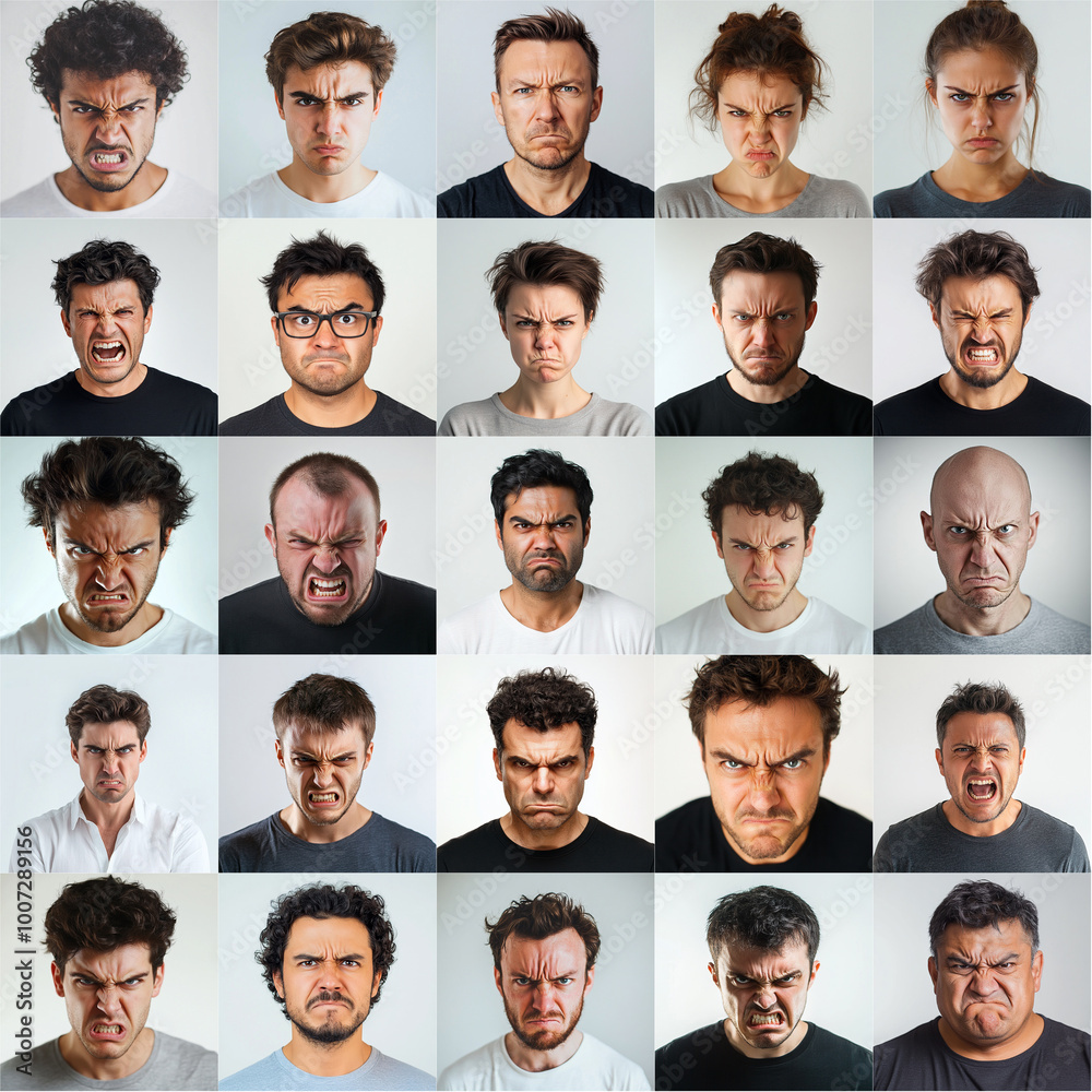 Angry Face Headshot Portraits Angry Face Headshot Portraits