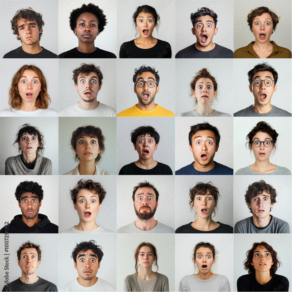 Scared Face Headshot Portraits Scared Face Headshot Portraits
